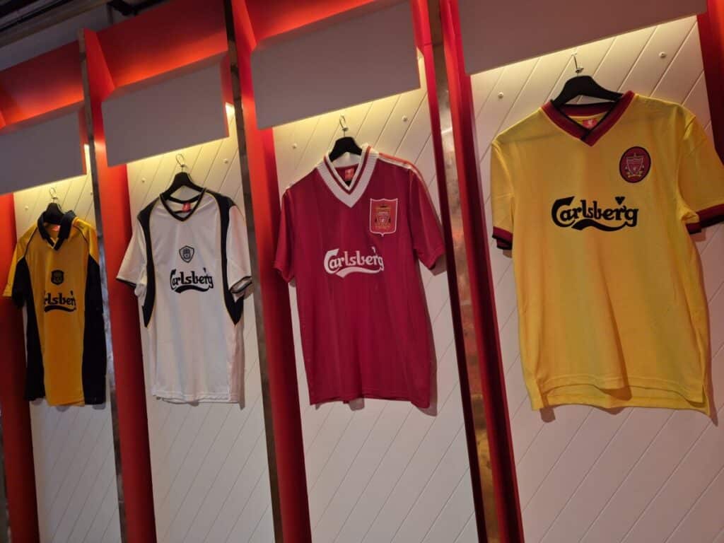 Vestiaires reconstitués d’Anfield Road